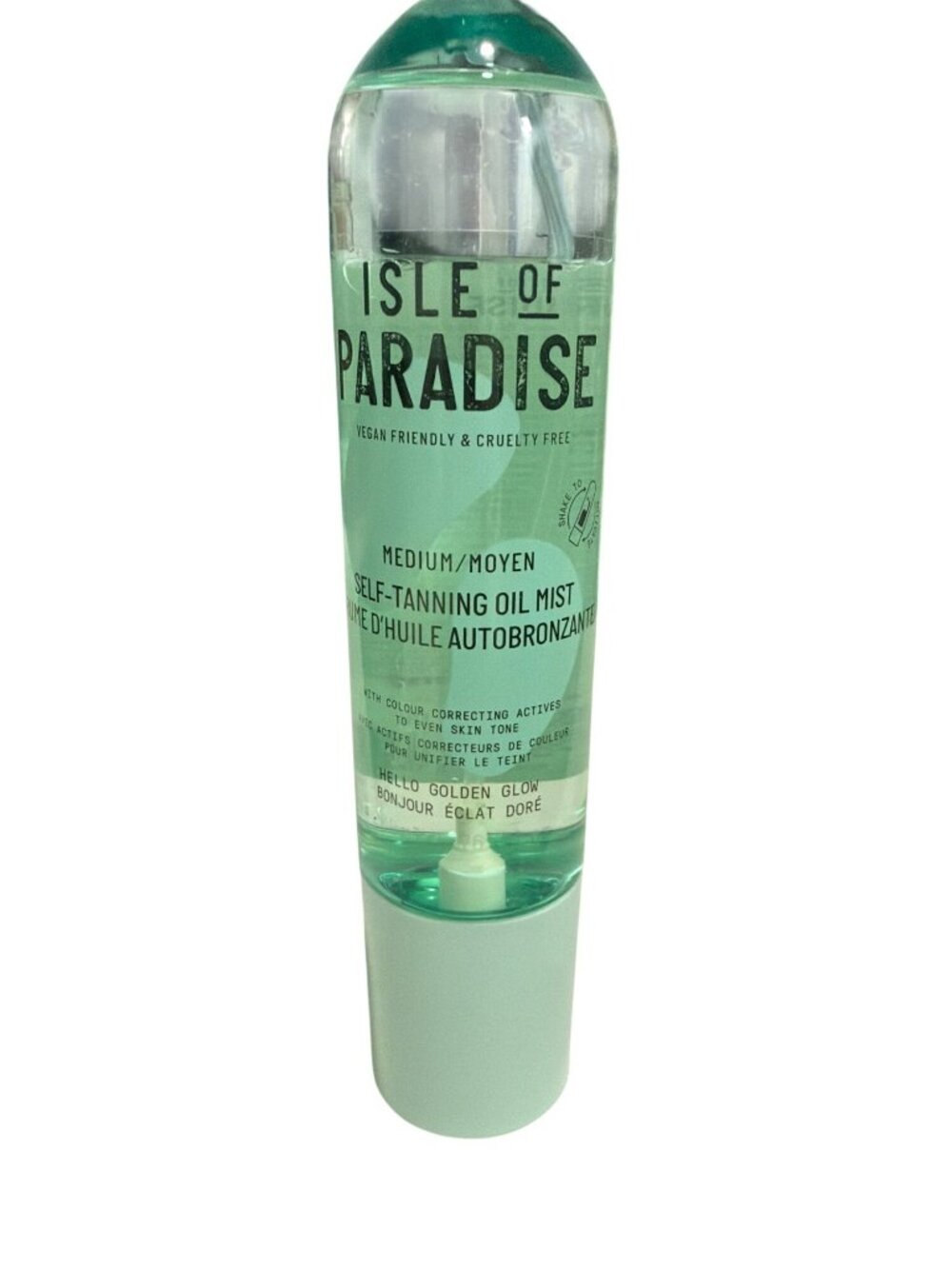 Isle Of Paradise Medium Self-Tanning Oil Mist With Colour Correcting Actives Veg